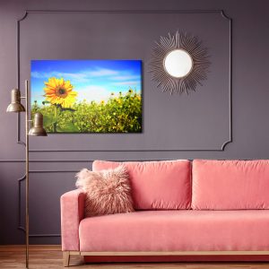Peinture sur toile Tournesols Contre Le Ciel Bleu – Image 4