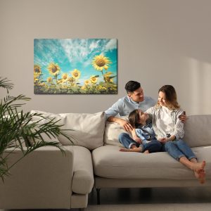 Peinture sur toile Champ De Tournesol Contre Le Ciel – Image 7