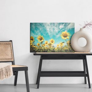 Peinture sur toile Champ De Tournesol Contre Le Ciel – Image 6
