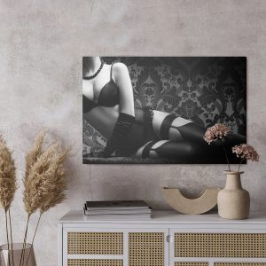 Peinture sur toile Femme En Lingerie Vintage Sensuelle – Image 3
