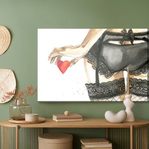 Peinture sur toile Femme En Sous-Vêtements Peinte À L'aquarelle – Image 5