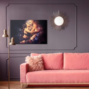 Peinture sur toile Couple Dans L'étreinte – Image 4