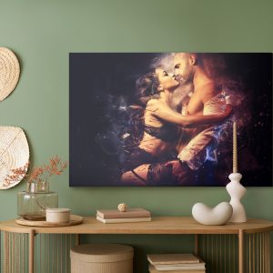 Peinture sur toile Couple Dans L'étreinte – Image 5