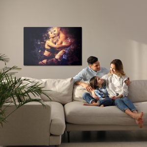 Peinture sur toile Couple Dans L'étreinte – Image 7