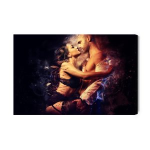 Peinture sur toile Couple Dans L'étreinte – Image 2