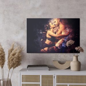 Peinture sur toile Couple Dans L'étreinte – Image 3