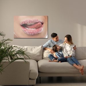 Peinture sur toile Lèvres Douces – Image 7