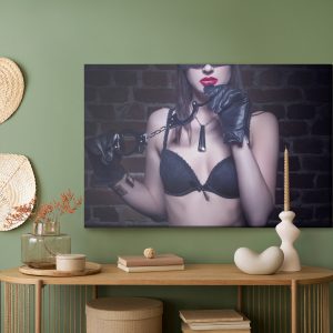 Peinture sur toile Femme Dans Un Masque Avec Des Menottes – Image 5