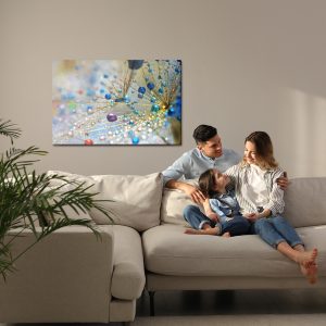 Peinture sur toile Pissenlit, Gouttes Colorées – Image 7