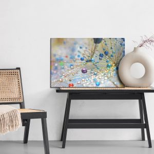 Peinture sur toile Pissenlit, Gouttes Colorées – Image 6