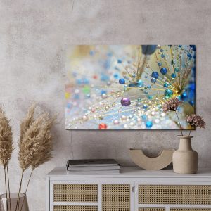 Peinture sur toile Pissenlit, Gouttes Colorées – Image 3