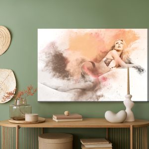Peinture sur toile Femme En Lingerie Dans Une Pose Sensuelle – Image 5