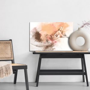 Peinture sur toile Femme En Lingerie Dans Une Pose Sensuelle – Image 6