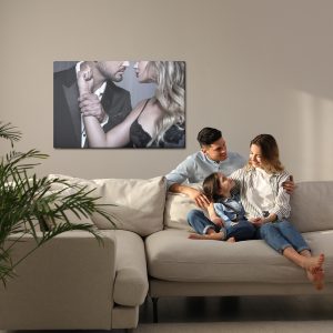 Peinture sur toile Un Couple Dans Une Situation Intime – Image 7