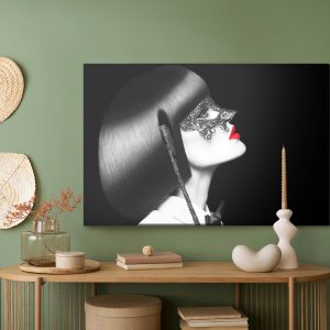 Peinture sur toile Femme Au Masque Vintage – Image 5