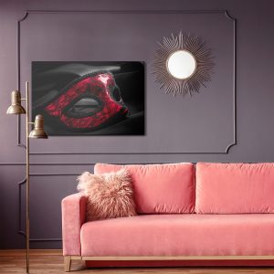 Peinture sur toile Masque De Carnaval Rouge – Image 4