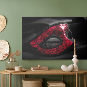 Peinture sur toile Masque De Carnaval Rouge – Image 5