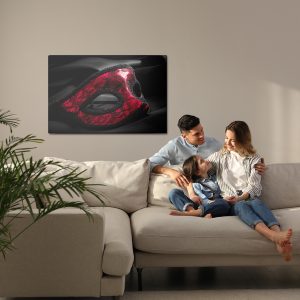 Peinture sur toile Masque De Carnaval Rouge – Image 7
