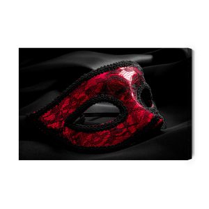 Peinture sur toile Masque De Carnaval Rouge – Image 2