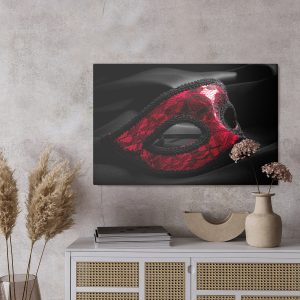 Peinture sur toile Masque De Carnaval Rouge – Image 3