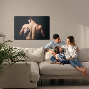 Peinture sur toile Un Couple Dans Une Étreinte Amoureuse – Image 7