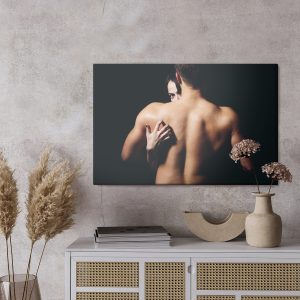 Peinture sur toile Un Couple Dans Une Étreinte Amoureuse – Image 3
