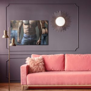 Peinture sur toile Homme Tatoué Avec Des Femmes – Image 4