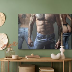 Peinture sur toile Homme Tatoué Avec Des Femmes – Image 5