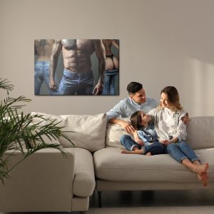 Peinture sur toile Homme Tatoué Avec Des Femmes – Image 7