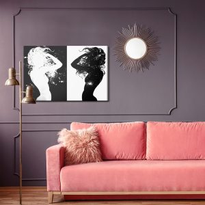 Peinture sur toile Silhouettes Féminines En Noir Et Blanc – Image 4