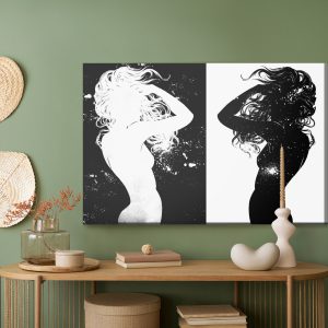 Peinture sur toile Silhouettes Féminines En Noir Et Blanc – Image 5