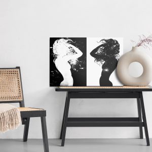 Peinture sur toile Silhouettes Féminines En Noir Et Blanc – Image 6