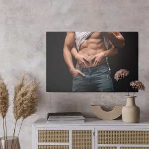 Peinture sur toile Couple Dans Une Scène Intime – Image 3