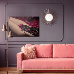 Peinture sur toile Femme En Rose – Image 4