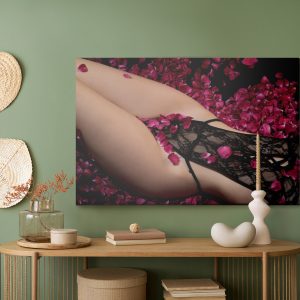 Peinture sur toile Femme En Rose – Image 5