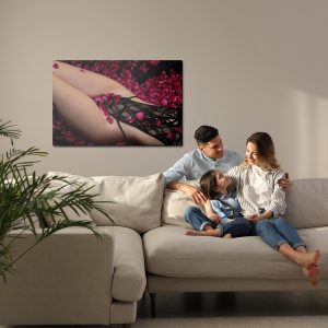 Peinture sur toile Femme En Rose – Image 7