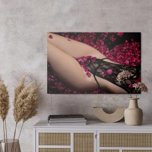 Peinture sur toile Femme En Rose – Image 3
