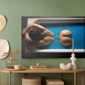 Peinture sur toile Femme Posant Dans Une Baignoire – Image 5