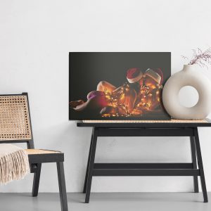 Peinture sur toile Couple De Noël Dans Une Étreinte – Image 6