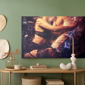 Peinture sur toile Un Couple Dans Une Pose Chaude – Image 5