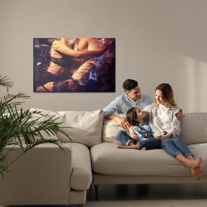 Peinture sur toile Un Couple Dans Une Pose Chaude – Image 7