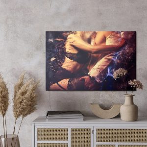 Peinture sur toile Un Couple Dans Une Pose Chaude – Image 3
