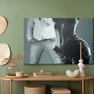 Peinture sur toile Couple Dans Une Pose Sensuelle – Image 5