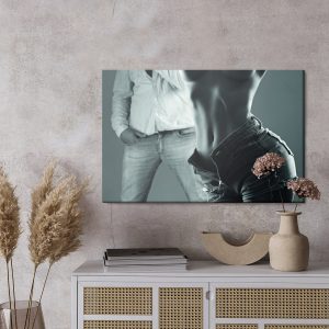 Peinture sur toile Couple Dans Une Pose Sensuelle – Image 3