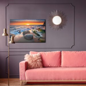 Peinture sur toile Mer Au Coucher Du Soleil – Image 4