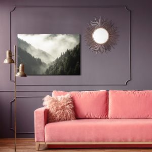 Peinture sur toile High Mountain In Mist And Cloud – Image 4