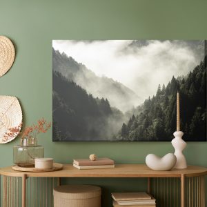 Peinture sur toile High Mountain In Mist And Cloud – Image 5