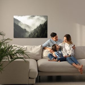 Peinture sur toile High Mountain In Mist And Cloud – Image 7