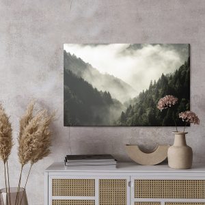 Peinture sur toile High Mountain In Mist And Cloud – Image 3
