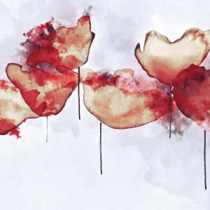 Peinture sur toile Fleurs De Pavot Abstraites – Image 1